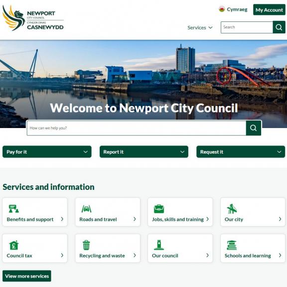 newport city council homwpage