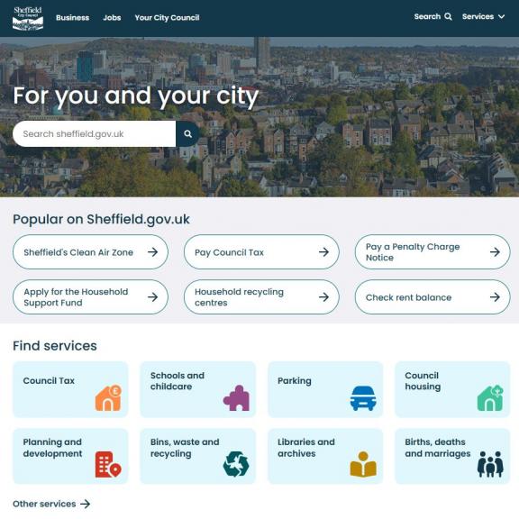 Sheffield City Council homepage