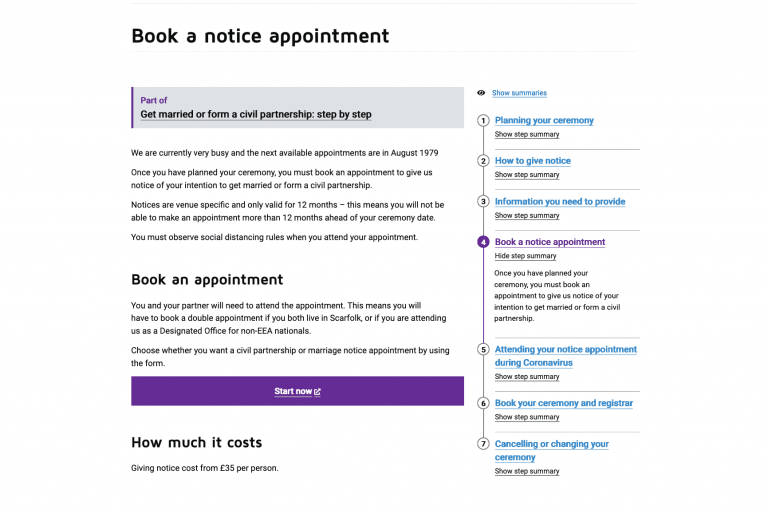 Book a notice appointment