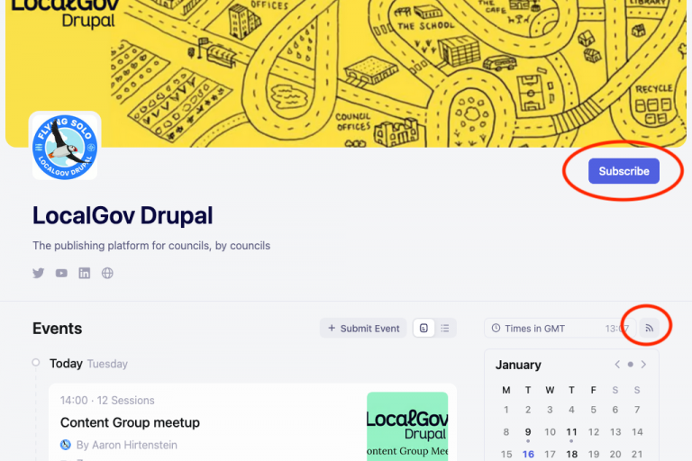 LocalGov Drupal Luma calendar