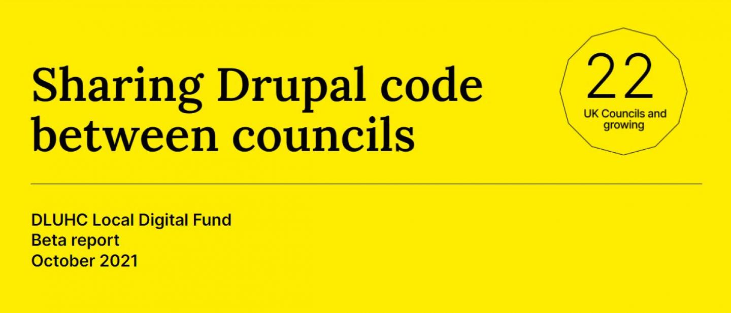 Deck front page. Sharing Drupal code between councils